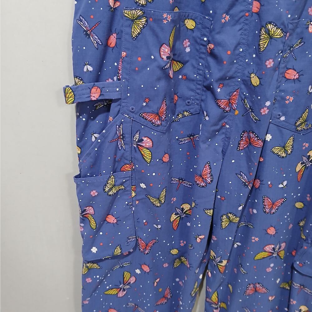 DULUTH TRADING Heirloom Gardening Bib Overalls Small 31 NWT Backyard Bugs - Picture 12 of 16